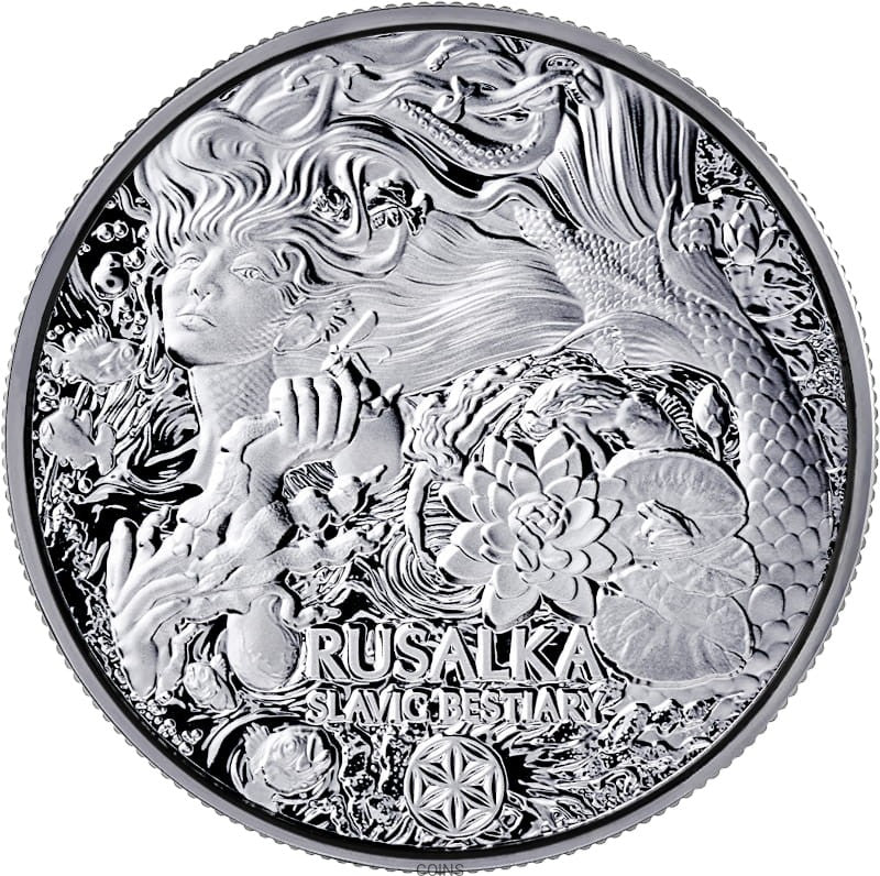 1000 Franków RUSAŁKA 2 uncje srebra Ag999