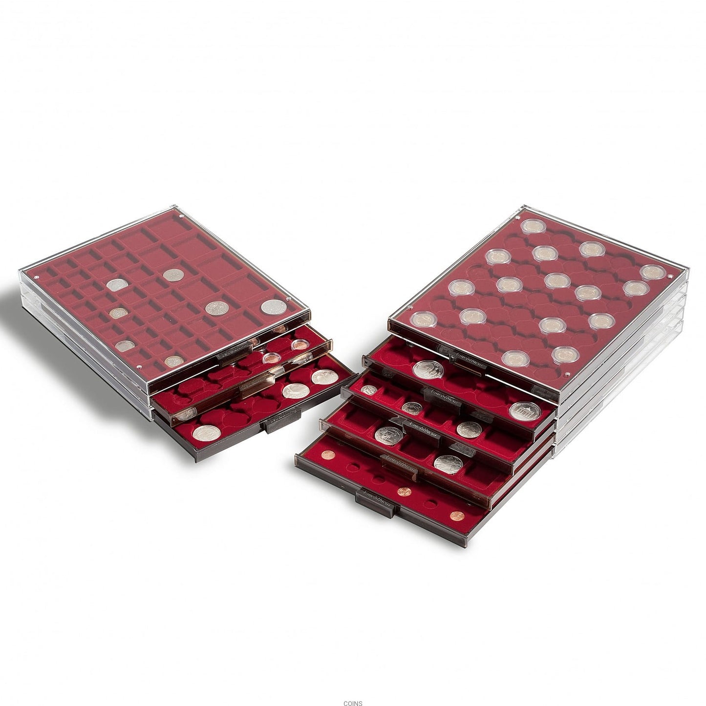 Kaseta MB 67x67 mm 12 przedziałów czerwona