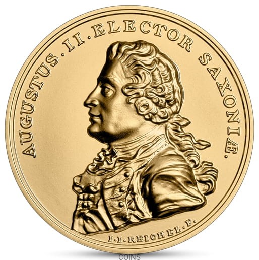 500 zł August II Mocny SSA  - złota moneta 2oz 999,9