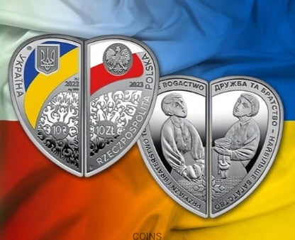 10 zł 10 uah Przyjaźń i braterstwo to największe bogactwo - zestaw