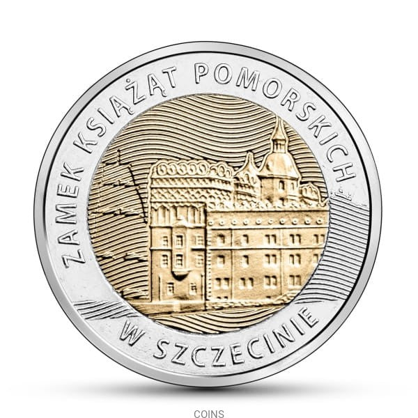 5 zł Zamek Książąt Pomorskich w Szczecinie - Odkryj Polskę