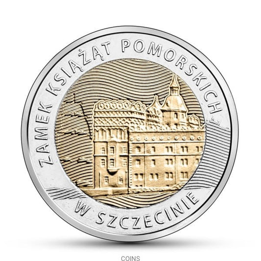 5 zł Zamek Książąt Pomorskich w Szczecinie - Odkryj Polskę