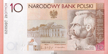 10 zł Józef Piłsudski 2008