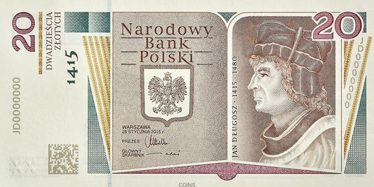 20 zł Jan Długosz 2015